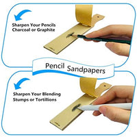 Juego de 30 piezas de mezcla de tachuelas y tortillones con sacapuntas de papel de lija, borrador amasado, herramienta de extensión de lápiz de esponja para estudiantes, bocetos, herramientas de dibujo - Arteztik
