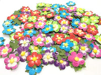 100 flores de papel de morera, 1.181 x 1.181 in, mini flores de papel para álbumes de recortes, bodas, muñecas, suministros para casa, tarjetas, flores, mini flores de papel - Arteztik
