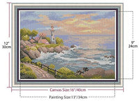 Kit de pintura de diamante 5D con perforación completa, pintura de bordado con diamantes de imitación para paisaje, arte para decoración de pared del hogar, 12 x 16 pulgadas (paisaje 3) - Arteztik

