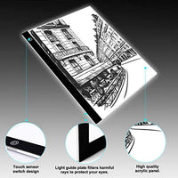 Caja de luz LED de dibujo Pad – A3 ultra delgada portátil USB Cable Regulable Brillo de la Pintura de la Junta para Artistas Dibujo Dibujo Dibujo Animación de Rayos X Vista - Arteztik
