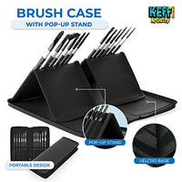 KEFF Creations Juego de pinceles de pintura acrílica, 15 pinceles de artista premium, juego de 24 pinturas acrílicas, kit de pinceles para lienzo, madera, tela, gran juego de suministros de pintura para adultos y niños - Arteztik
