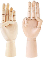 greatstar 12" mano de maniquí, mano izquierda/derecha Flexible de madera para oficina en casa computadora articulaciones niños juguetes de los niños regalo para Dibujo, dibujo, pintura etc. - Arteztik
