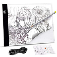 Udefineit USB Powered A4 Escala LED ajustable Light Pad, Ultra-delgada Dimmable Brillo LED Tracing Light Box para Artistas Animación Sketching - Arteztik
