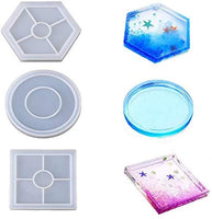 Kitcheblest - Juego de 3 moldes para posavasos de silicona para fundición de resina, para decoración del hogar, posavasos con pegamento para gota y herramienta de molienda para manualidades - Arteztik
