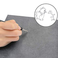 100 hojas de papel de carbón, papel de transferencia negra, papel de carbono para copiar, papel de grafito, con 5 herramientas de punteo de relieve para patrones de carpintería, papel, lienzo, manualidades artísticas - Arteztik
