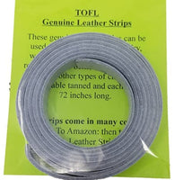 Correas de piel TOFL para artesanías, 4 onzas 1/6" de grosor, 1/2" de ancho y 72" de largo - Arteztik
