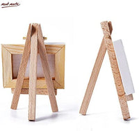 Mont Marte Mini caballete y mini lienzo de 2.4 x 3.1 in para pintar dibujo artesanal, bonito juego de arte contiene 36 lienzos y caballetes - Arteztik
