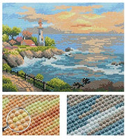 Kit de pintura de diamante 5D con perforación completa, pintura de bordado con diamantes de imitación para paisaje, arte para decoración de pared del hogar, 12 x 16 pulgadas (paisaje 3) - Arteztik
