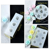 FineInno - Molde de resina de flores 3D de silicona moldes de fundición para manualidades, llavero, pendientes, joyería - Arteztik
