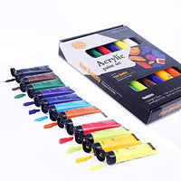 Juego de pintura acrílica para pintar, 24 colores acrílicos vibrantes de 0.7 fl oz para lienzo, madera, tela, cuero, cartón, papel y manualidades - Arteztik
