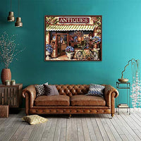 Mural de pared arte pintura por números DIY acrílico Kit de pintura para niños y adultos principiante – 16 x 20 pulgadas Van Gogh cielo estrellado con 3 cepillos y colores brillantes - Arteztik
