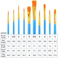 AROIC Paint Brushes Set,120 pcs Nylon Hair Brushes for Acrylic Oil Watercolor Artist Professional Painting Kits - Arteztik
