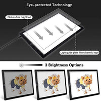 A4 – 4 mm. Caja de luz LED portátil Tracer, luz ajustable Pad para tabla de, LED de alimentación USB luz de Artcraft Tracing calco Copy para dibujo artistas, azul Venture - Arteztik
