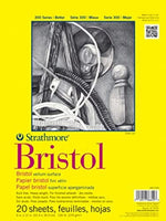 Cuaderno de papel vitela Bristol, 9 x 12 pulg., 20 hojas, Strathmore - Arteztik
