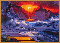 Kit de pintura de diamante 5D con perforación completa, pintura de bordado con diamantes de imitación para paisaje, arte para decoración de pared del hogar, 12 x 16 pulgadas (paisaje 3) - Arteztik
