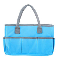 Gran bolsa de almacenamiento para manualidades con 10 bolsillos | álbum de recortes, costura, suministros de arte, organizador con asas, estuche de transporte perfecto para viajes, escuela, suministros médicos u oficina | azul cielo - Arteztik
