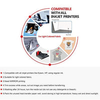 Papel de transferencia de calor 20 hojas A4 papel de transferencia imprimible papel de impresora de inyección de tinta para camisetas telas ligeras G HEAT-GOO - Arteztik

