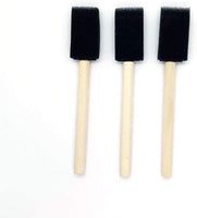 N/B - Juego de 75 pinceles de pintura de espuma de 1.0 in para acrílicos, manchas, barnices, manualidades, arte, color negro - Arteztik
