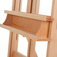 MEEDEN - Caballete de estudio extra grande con marco en H, ajustable inclinable madera de haya maciza, caballete de pintura para pisos, acomoda arte en lienzo hasta 92 pulgadas de alto - Arteztik
