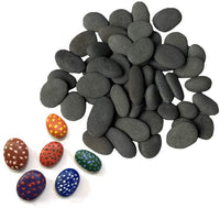 Lifetop - 60 piedras de pintura, piedras planas y suaves para manualidades, decoración, piedras grandes, medianas y pequeñas para pintar, escogidas a mano para pintar rocas - Arteztik
