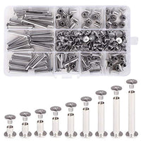 Witlans Chicago - Juego de 90 tornillos para encuadernación, acero inoxidable 304, Phillips, juego de tornillos para encuadernar con tornillos para bricolaje, decoración de cuero, álbumes de fotos, encuadernaciones (9 tamaños) - Arteztik
