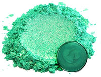 Pigmento en polvo de Mica "té verde" (1.76 oz), aditivo multiusos para manualidades y manualidades, carpintería, bombas de baño naturales, resina, pintura, epoxi, jabón, esmalte de uñas, bálsamo de labios (té verde, 1.76 oz). - Arteztik
