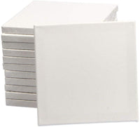 Lienzo estirado de 7.9 x 7.9 in – Lienzo enmarcado en blanco para pintar – Paquete de 12 – Lienzo de arte triple imprimado para niños, adultos, estudiantes y profesionales - Arteztik
