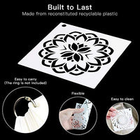 Outivity - 56 plantillas de mandala para pintar sobre madera, rocas, telas, metal, muebles y paredes, flexibles y reutilizables (3,6 x 3,6 pulgadas) - Arteztik
