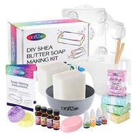CraftZee: incluye 4 fragancias, 4 tintes líquidos, 4 cajas de jabón y 2 moldes de plástico | Haz tu propio juego de jabón | Suministros de jabón, jabón hecho a mano y hecho en casa - Arteztik
