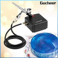 Gocheer Mini Kit de aerógrafo, cepillo de aire de doble acción pluma de alimentación por gravedad aerógrafo para maquillaje arte uñas decoración de tartas modelado herramienta con aerógrafo juego de limpieza - Arteztik
