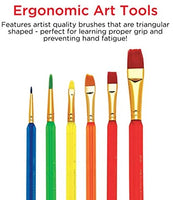 Faber-Castell - Juego de pintura texturizada para niños (12 piezas, 5 pinceles de pintura Tempera y pinceles de textura) - Arteztik
