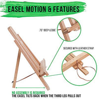 US Art Supply Caballete con armazón en forma de A, para exhibir sobre la mesa, tamaño pequeño, 11 pulgadas de alto (1 cada uno) - Arteztik

