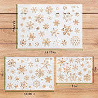 Koogel 7 plantillas de Navidad, incluye 3 plantillas de invierno y 4 plantillas de vacaciones, plantilla de plástico para planificador, diario, tarjeta, bricolaje, dibujo, pintura, proyectos de manualidades - Arteztik
