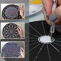PASISIBICK 10 piezas de cartón redondo negro mandala papel kraft DIY cartones para artista pintor - Arteztik
