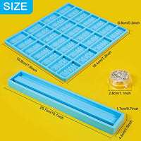 2 Pieces Domino Mold and Domino Tray Mold Set 28 Cavities Domino Silicone Resin Mold Domino Tile Rack Epoxy Mold with 3 Boxes Metallic Foil Flakes for Candy Soap Clay Chocolate Pendants DIY Crafts - Arteztik
