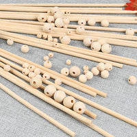WOWOSS 600 piezas de perlas de madera natural, 6 tamaños sin terminar, cuentas de madera sueltas, cuentas de madera redondas, surtidas, bolas de madera redondas para manualidades, joyería, decoración del hogar, 6/8/10/12/14/0.630 in - Arteztik
