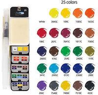 Juego de pintura de acuarela, 42 colores surtidos, kit de pintura plegable con 3 pinceles, bolsillo de viaje portátil, juego de bocetos de acuarela, pigmento de acuarela, suministros de arte, suministros de pintura, regalos para artistas, adultos - Arteztik
