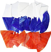 Lanyani - Hojas de vidrio para vidrieras, mosaicos de vidrio para obras de arte y manualidades, 35 oz, color azul - Arteztik
