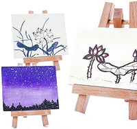 Mont Marte Mini caballete y mini lienzo de 2.4 x 3.1 in para pintar dibujo artesanal, bonito juego de arte contiene 36 lienzos y caballetes - Arteztik

