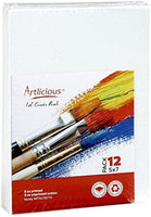 Artlicious - Paneles de lona para pintura (12 unidades, 4.7 x 6.7 in), diseño de artistas - Arteztik
