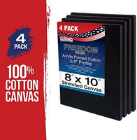 US Art Supply 11 x 14 inch Calidad Profesional sin ácidos Perfil lona 6-Pack – 3/4 12 onza PRIMED Gesso – (1 Full Caso de 6 Individuales Lienzos) - Arteztik

