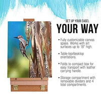 U.S. Art Supply Antigua - Caballete de madera ajustable para mesa de dibujo, madera de haya de alta calidad, estuche de almacenamiento portátil de madera para artistas, para almacenar pintura de arte, rotuladores, bloc de dibujo, caja para dibujo, pintura - Arteztik
