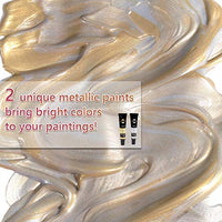 WINSONS juego de pintura acrílica, no tóxico, 24 colores (24 x 0.4 fl oz), pigmentos ideales para principiantes, pintores, niños, estudiantes, escuela y aula - Arteztik
