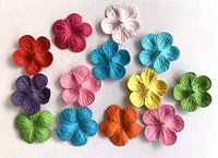 100 piezas de parches de flores de 0.984 x 0.984 in de papel de morera para álbumes de recortes, para bodas, muñecos de la casa, tarjetas de papel mini flores producto de Tailandia. - Arteztik
