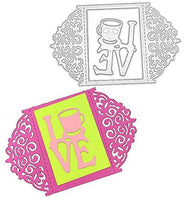 Moldes de metal con forma de marco de amor, herramienta para grabar en relieve para álbumes, tarjetas de papel, álbumes de recortes, manualidades (marco de amor) - Arteztik
