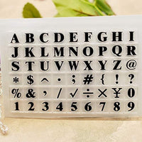 Kwan Crafts 4 hojas diferentes estilo alfabeto inglés mayúscula minúscula número de caja transparente sellos para hacer tarjetas decoración y bricolaje scrapbooking - Arteztik
