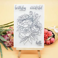 Juego de 4 sellos transparentes para decoración de tarjetas y álbumes de recortes de Welcome to Joyful Home - Arteztik
