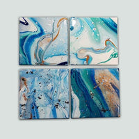 Azulejos de cerámica para manualidades posavasos, 12 baldosas de cerámica blancas sin esmaltar 4 x 4 con almohadillas de corcho, uso con tinta de alcohol o vertedor acrílico, DIY hacer sus propios posavasos, mosaicos, proyectos de pintura, decoupage - Arteztik
