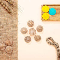 50 bolas de madera sin terminar dividir bolas de madera medias artesanías bolas naturales de madera para manualidades hemisferio para pintar DIY Navidad ornamento DIY proyectos (0.984 in) - Arteztik
