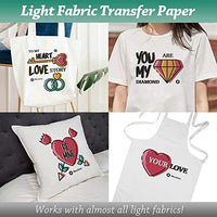 MEcolour - Papel de transferencia de tinta para impresora de inyección de tinta, color blanco y claro, paquete de 10 hojas, 8.3 x 11.0 in, compatible con impresora de tinta de sublimación de inyección de tinta para telas ligeras, camisetas personalizadas - Arteztik
